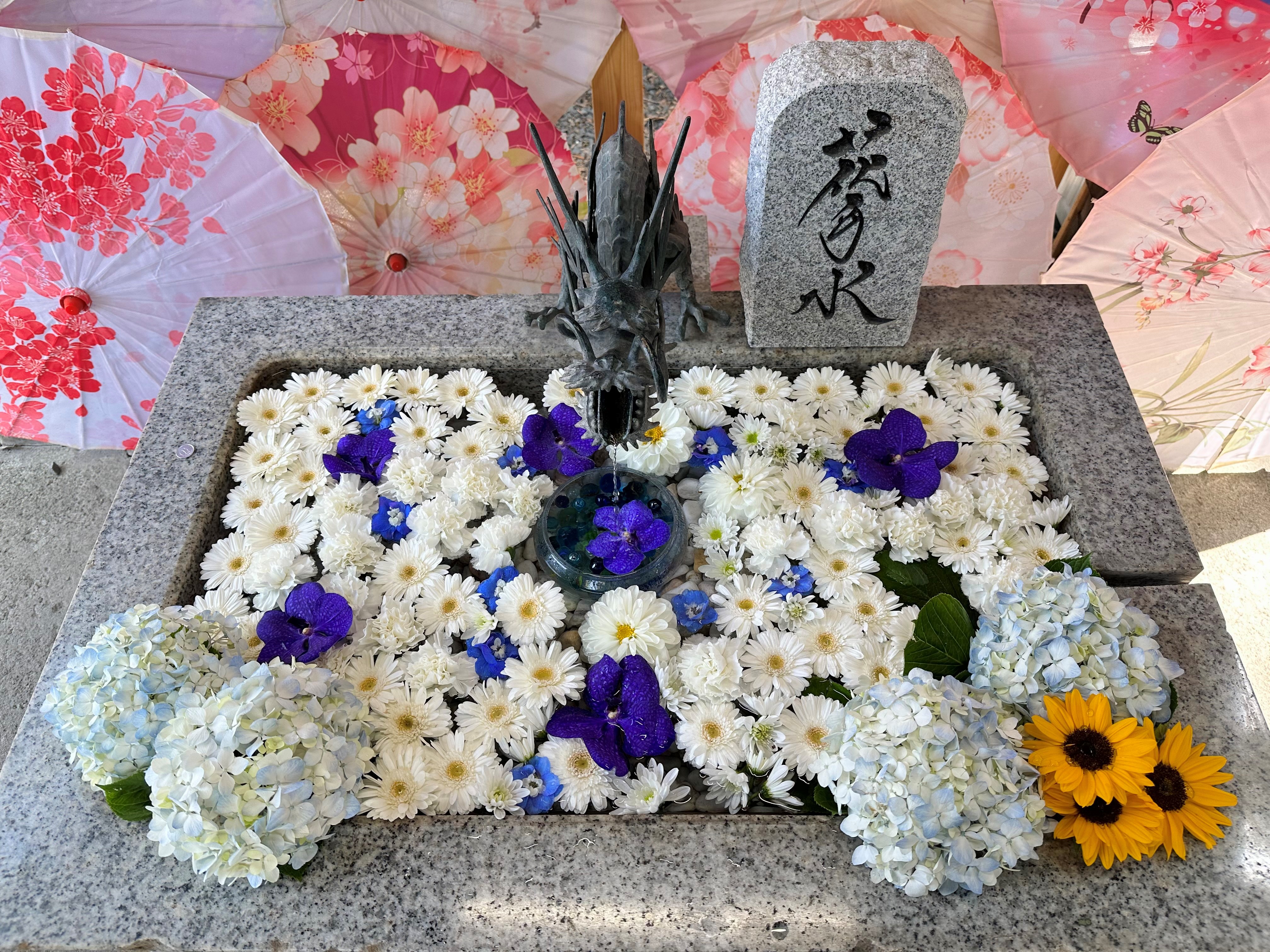 諏訪神社　花手水