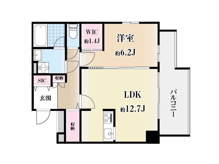 1LDK間取り例